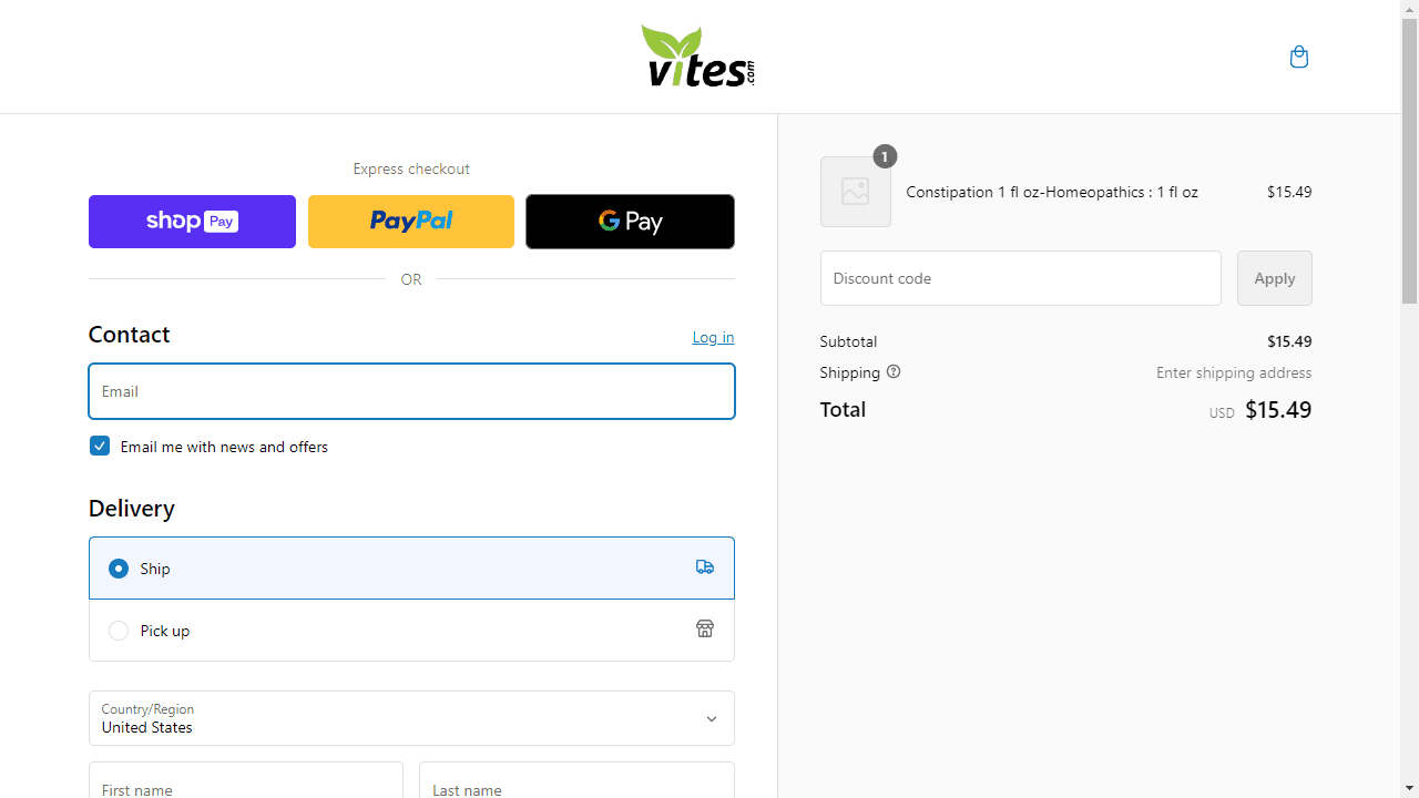 How to apply Vites coupon code